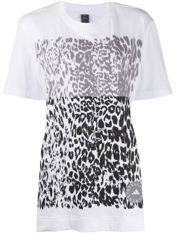 Stella McCartney cheetah print panel T-shirt - Black