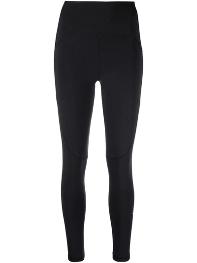 Adidas By Stella Mccartney Cropped Logo-print Stretch-jersey Leggings In Black