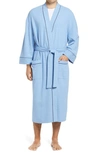 Majestic Waffle Knit Robe In Blue Heather