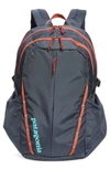 Patagonia 28 Liter Refugio Nylon Backpack In Smolder Blue/roots Red