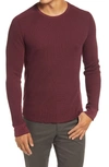 Vince Slim Fit Long Sleeve Thermal Top In Vino