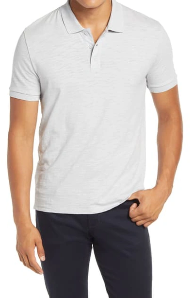 Vince Classic Slim Fit Polo In Sterling
