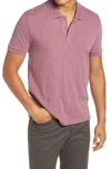 Vince Classic Slim Fit Polo In Mulberry