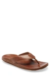 Olukai 'auinala Flip Flop In Toffee/ Toffee