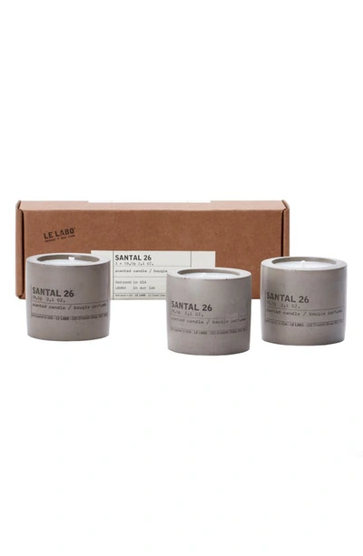 Le Labo Santal 26 Set Of 3 Concrete Votives