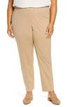 Lafayette 148 Irving Stretch Wool Pants In Cammello Melange