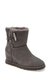 Ugg Classic Femme Toggle Wedge Boot In Charcoal Suede