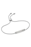 Monica Vinader Havana Bar Diamond Pave Friendship Chain Bracelet In Silver