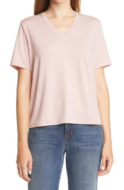 Eileen Fisher V-neck T-shirt In Sugar Plum