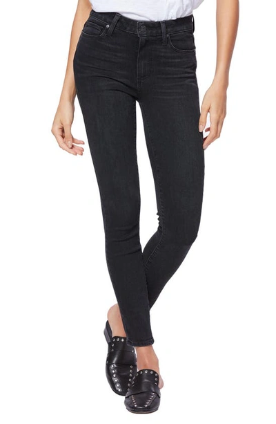 Paige Hoxton Raw Hem Ankle Jeans In Black Willow
