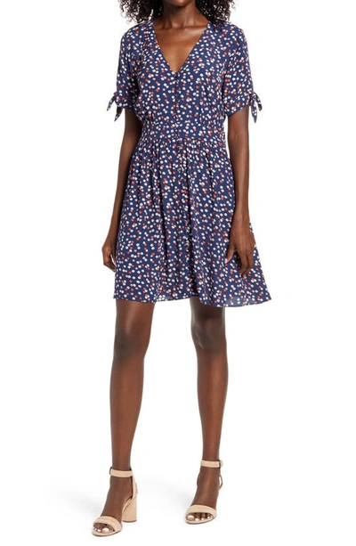 knee length dresses for ladies Madewell Black Floral LS Mini Dress