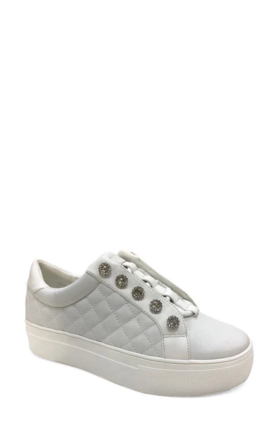 Kurt Geiger Liviah Platform Sneaker In White Leather/ White