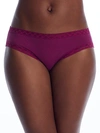 Natori Bliss Cotton Girl Briefs In Magenta Purple