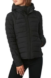 Bernardo Hooded Quilted Water Repellent Jacket In Black
