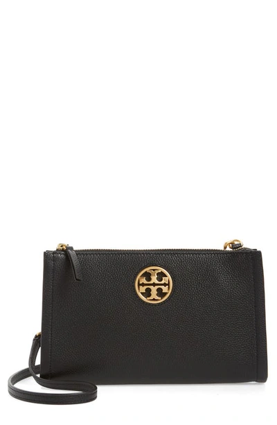 Tory Burch Carson Zip Top Crossbody Bag In Black