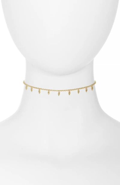 Kendra Scott Addison Charm Choker In Gold Metal