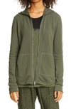 Atm Anthony Thomas Melillo Front Zip Hoodie In Ivy