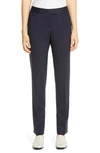 Lafayette 148 New York Irving Skinny Stretch Wool Pants In Ink