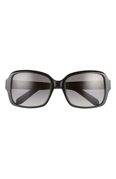 Kate Spade Annor 54mm Polarized Sunglasses In Black/ Grey