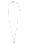 Kate Spade Mini Initial Pendant Necklace In Gold