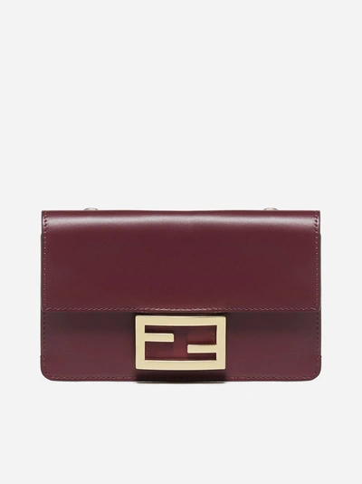 Fendi Flat Baguette Leather Bag