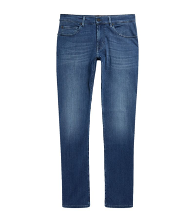 7 For All Mankind Slimmy Tapered Luxe Performance+ Jeans In Blue