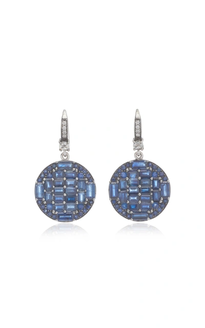 Nam Cho Women's 18k White Gold Sapphire And Diamond Earrings In Blue