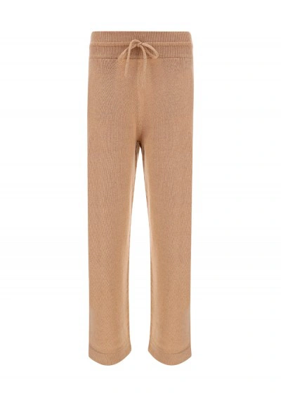 Agnona Knitted Pants In Beige