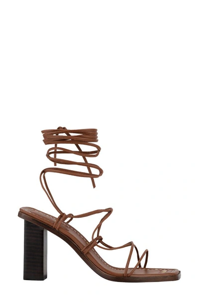 Frame Le Doheny Ankle-wrap Leather Sandals In Tobacco
