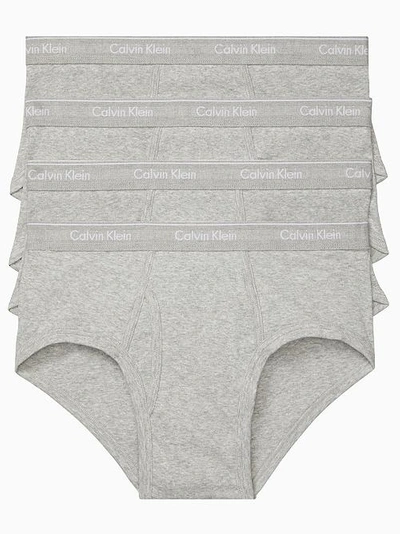 Calvin Klein Cotton Classic Brief 4-pack In Grey Heather