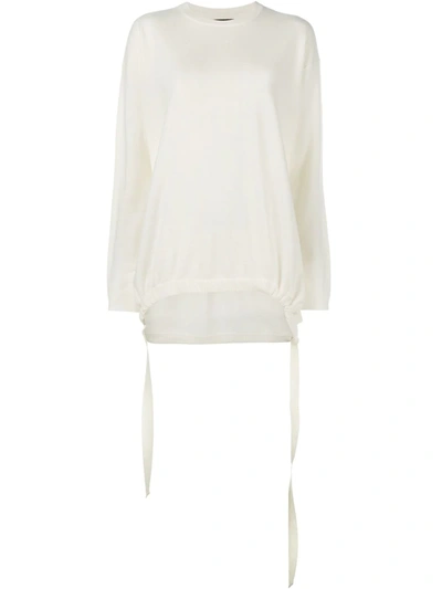 Ellery Cashmere Drawstring Hem Jumper In Neutrals