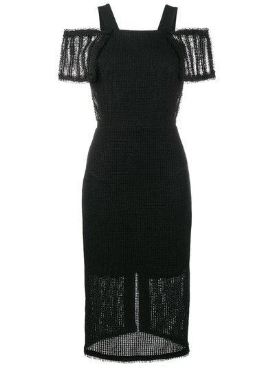 Roland Mouret Sinclair Off-shoulder Dress In Black