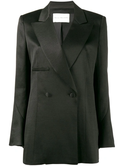 Olivier Theyskens Long Double Breasted Blazer In Black