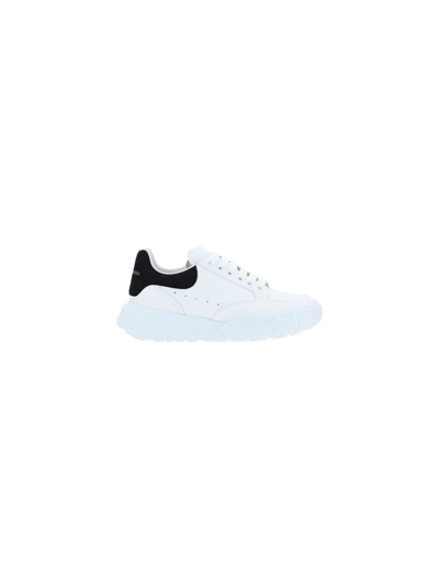 Alexander Mcqueen Mens White Leather Sneakers