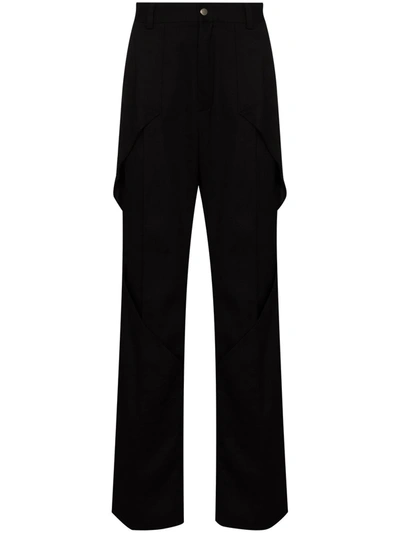 Av Vattev Diamond Pocket Detail Trousers In Black