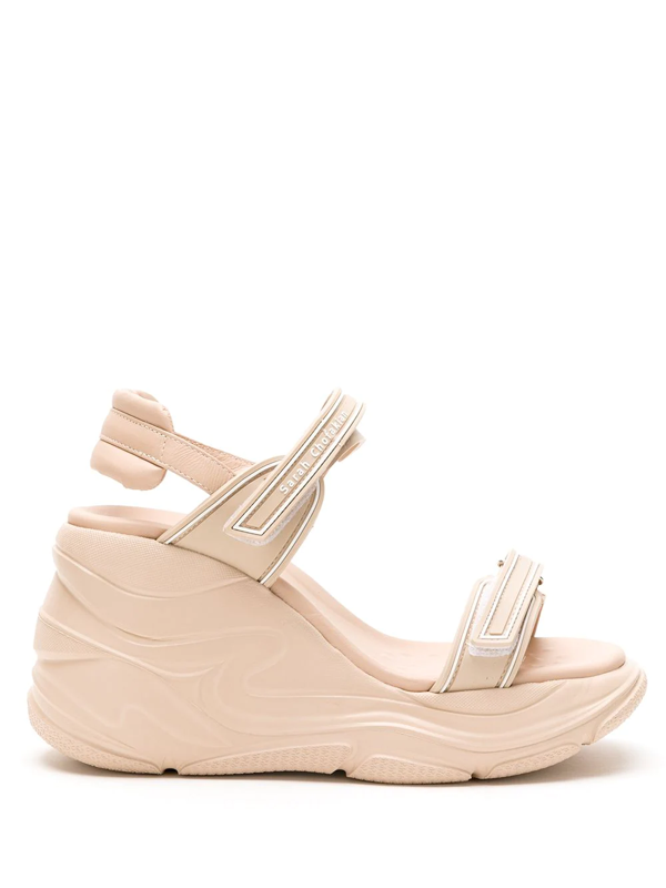 Sarah Chofakian Alix studded leather slides - Blue