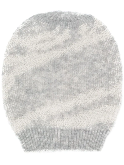 Fabiana Filippi Marble Knit Beanie In Grey