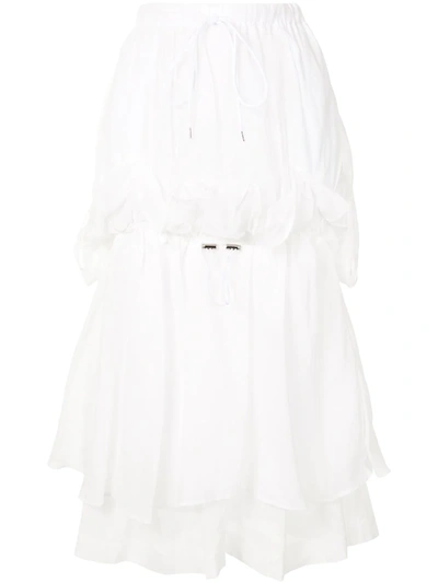 Enföld Layered Frill Skirt In White