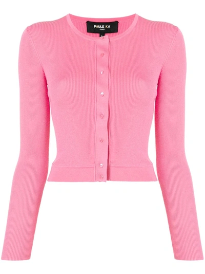Paule Ka Button-down Cardigan In Pink