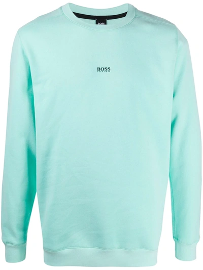 Hugo Boss Logo Detail Sweatshirt In Green