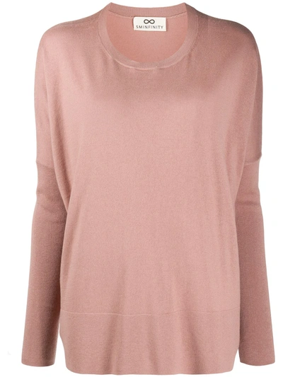 Sminfinity Fine-knit Drop Shoulder Jumper In Pink