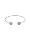 Gucci Gg Running Bracelet In White Gold And Diamonds In Silver-tone