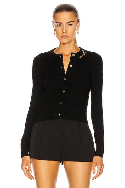 Versace Long Sleeve Sweater In Black