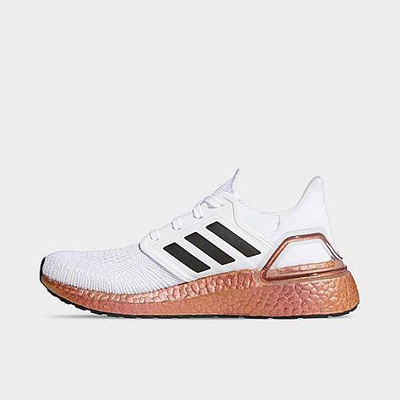 Adidas Originals Adidas Women's Ultraboost 20 Running Sneakers From Finish Line In White/core Black/signal Pink