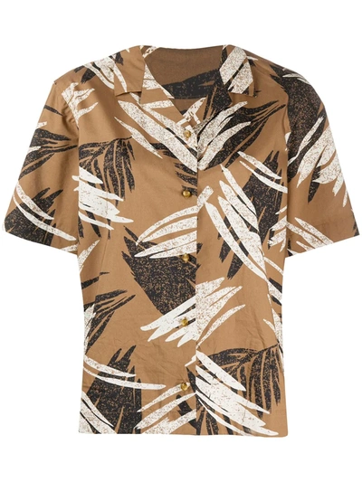 Closed Tropical Print Shirt In Brown