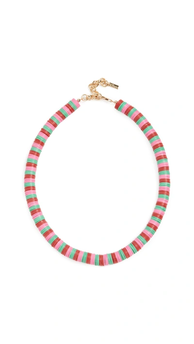Eliou Malawi Necklace In Green/pink/red