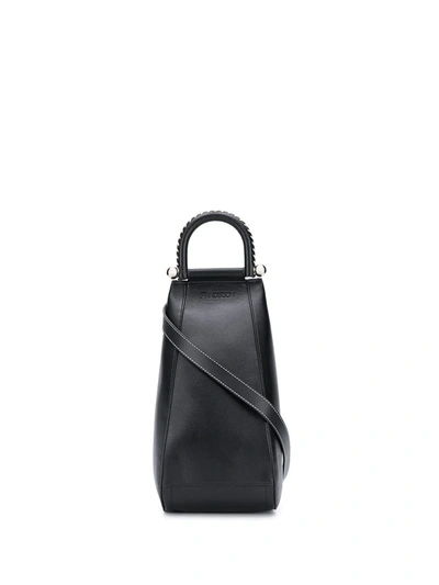 Jw Anderson Wedge Small Black Leather Handbag
