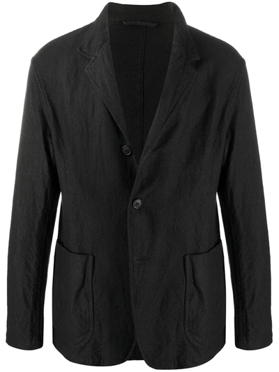 Casey Casey Fitted Button Blazer In Black