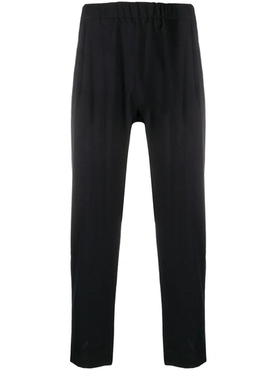 Casey Casey Plain Straight-leg Trousers In Blue