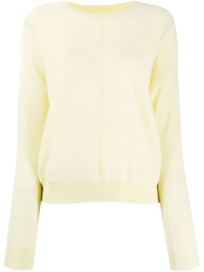 Closed Fine Knit Slouchy Jumper In Yellow
